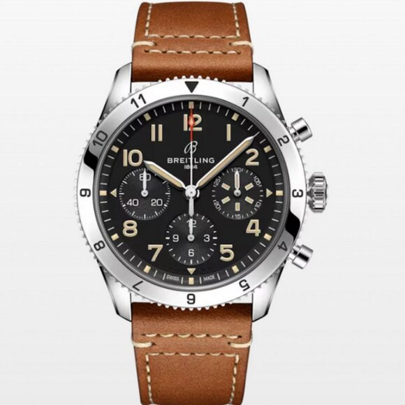 Breitling Classic Avi Chronograph 42 P-51 Mustang - Stainless Steel On Strap - Picture 1 of 1